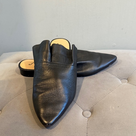 Free People Shoes - Free People Black Leather Mules
